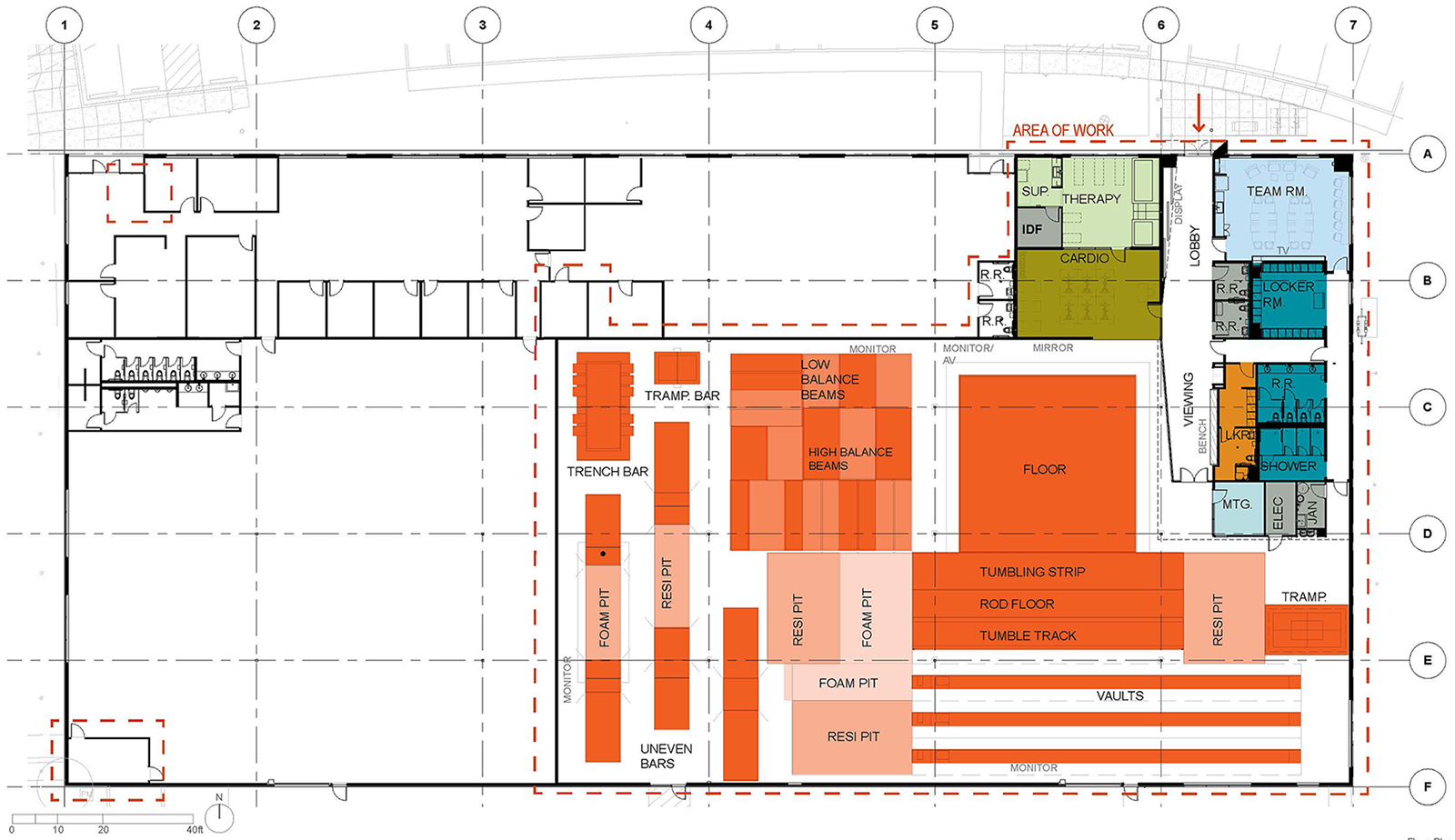 Gymnastics Hall Floor Plan